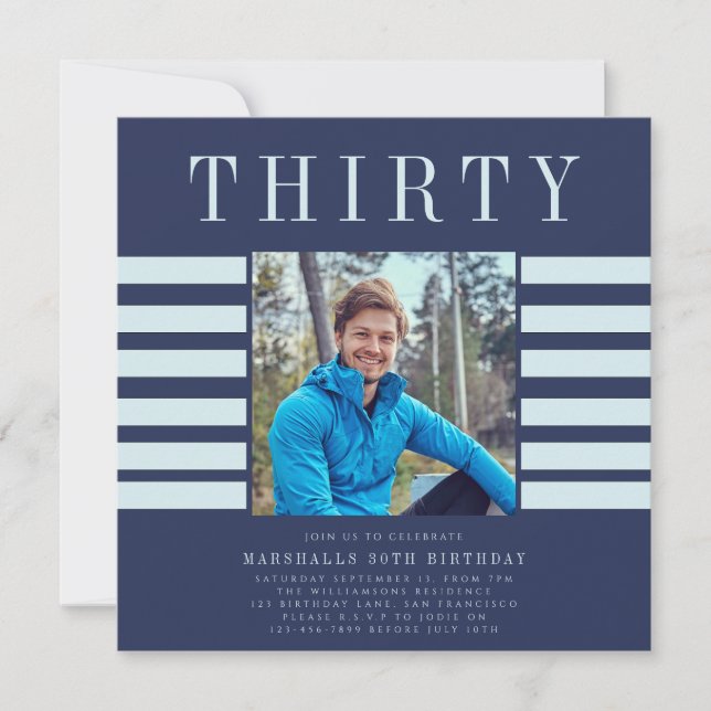 Convite Foto do na moda moderno significa aniversário de 3 (Frente)