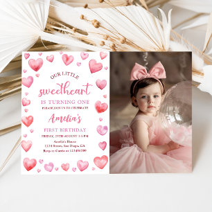 Convite Foto do namorados Little Swetheart primeiro aniver