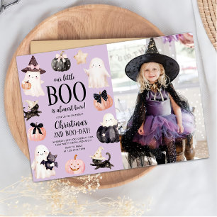 Convite Foto do nosso segundo aniversário de Boo Halloween