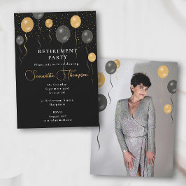 Convite Foto do Partido de Reforma dos Balões Pretos e Dou