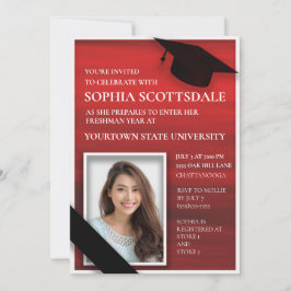 Convite Foto do Partido de Tronco da Faculdade Branca Verm