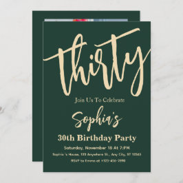 Convite Foto do Partido do aniversário de 30 anos de Scrip