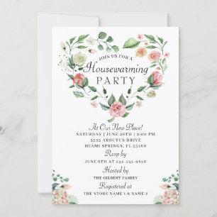 Convite Foto do Partido do Aquecimento Doméstico Floral R