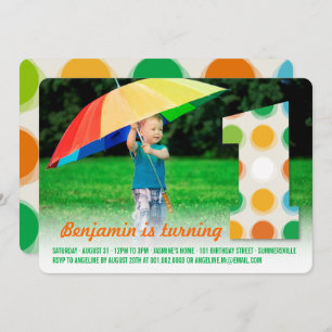 Convite Foto do Partido do primeiro aniversario de Pontos 