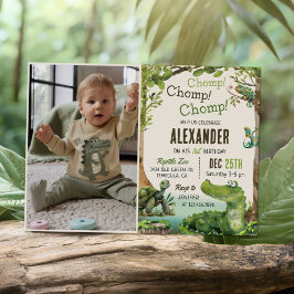 Convite Foto do Partido do primeiro aniversario de Réptil 