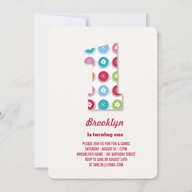 Convite Foto do Partido do primeiro aniversario dos Pontos (Frente)