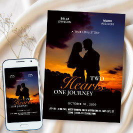 Convite Foto do poster do filme romance de casamento