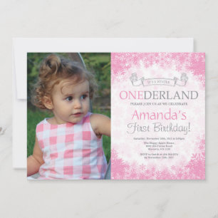Convite Foto do primeiro aniversario da Winter Onederland 