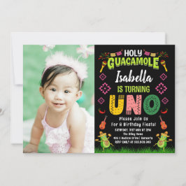 Convite Foto do primeiro aniversario do abacate Guacamole