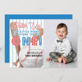 Convite Foto do primeiro aniversario do Batter Up Little R