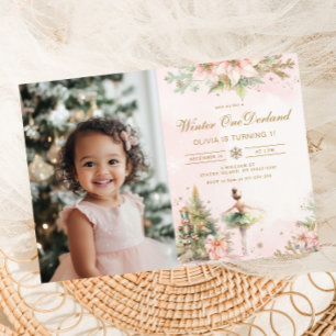 Convite Foto do primeiro aniversario do Invóor Nutcracker 