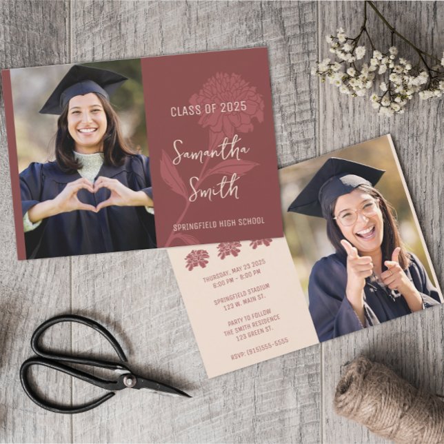 Convite Foto do Red Boho (Criador carregado)