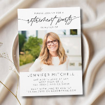 Foto do Simples Elegante Script Retirement Party