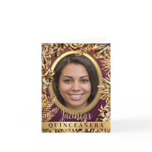 Foto Dourada Floral Clássica Quinceañera