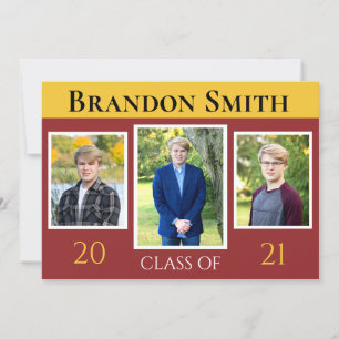 Convite Foto Dourada Personalizável do Maroon 2021