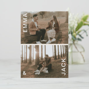 Convite Foto dupla mínima moderna salvar a data