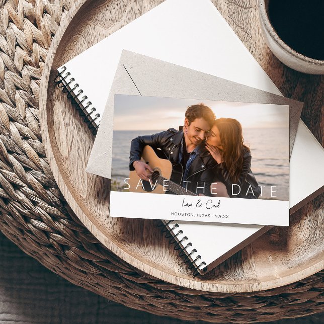 Convite Foto e caligrafia 5 MOD Salvar a Data (Criador carregado)