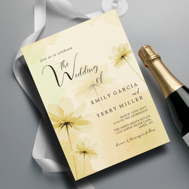 Convite Foto e Casamento Floral na Hora do Ouro (Criador carregado)