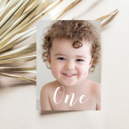 Convite Foto e script de festa de primeiro aniversario par