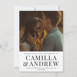 Convite Foto Elegante de Tipo Moderno