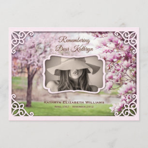 Convite Foto Elegante do Primavera Magnolia