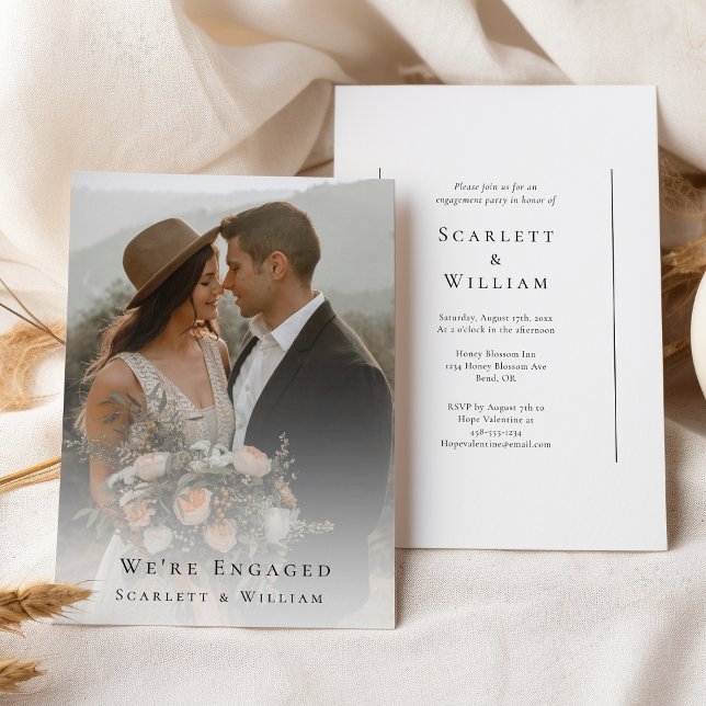 Convite Foto Elegante Mínima Moderna Simples Que Estamos E (Criador carregado)