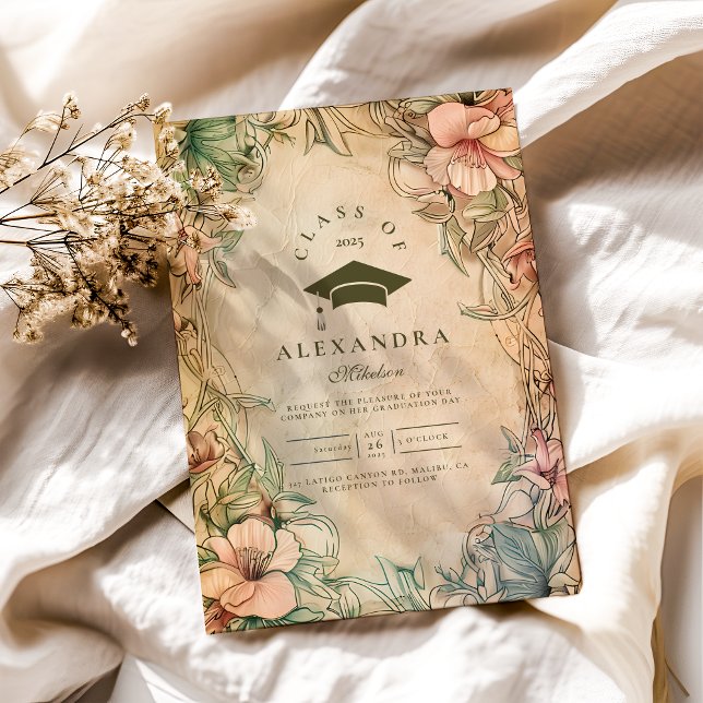 Convite Foto Elegante Primavera Wildflower Festa de format (Criador carregado)