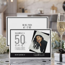 Foto em Preto e Branco 50 e Fabuloso Aniversário