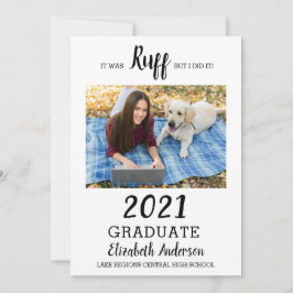 Convite Foto Engraçada De 2021 Foi Graduação De Ruff