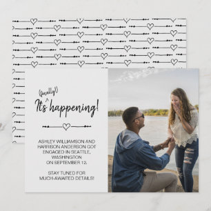 Convite Foto engraçada de noivado finalmente acontecendo 