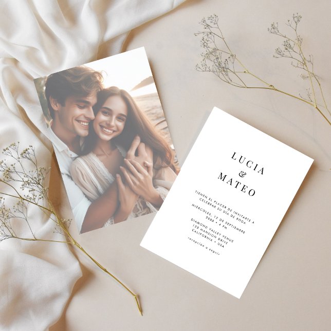 Convite Foto Espanhola Simples Desbotada (Criador carregado)