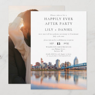 Convite Foto Felizes Para Sempre Casamento Cincinnati