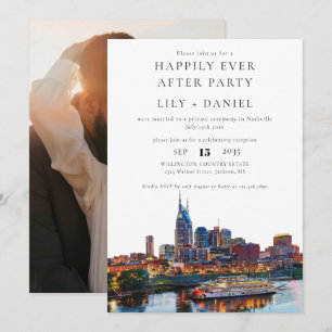 Convite Foto Felizes Para Sempre Casamento Nashville