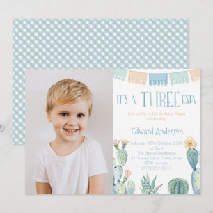 Convite Foto Fiesta do aniversário de 3 anos da 3ESTA