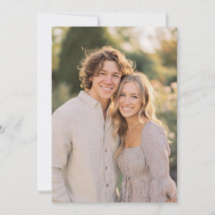 Convite Foto Floral Bege Alegre