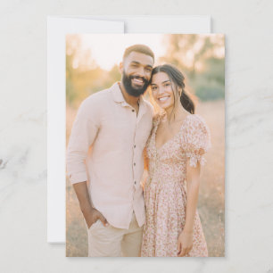 Convite Foto Floral Bege Rosa Romântica