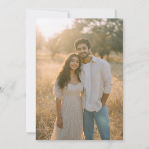 Convite Foto Floral Bege Serena