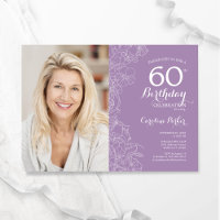 Foto Floral Branca Elegante 60º Aniversário
