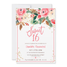 Foto floral de Natal de inverno Aquarela Doce 16