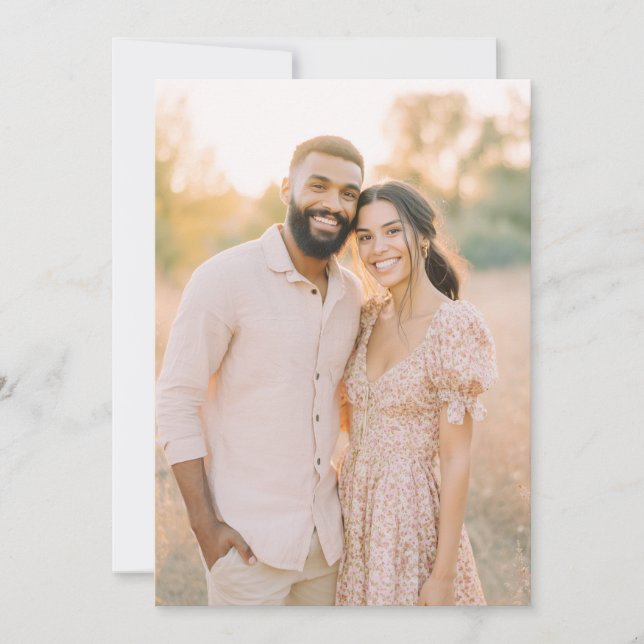 Convite Foto Floral Rosa Serena (Frente)