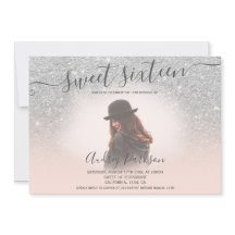 Foto fofa cor-de-rosa com brilho brilhante 16