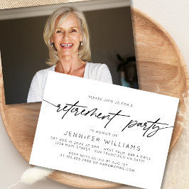 Convite Foto Horizontal do Grupo de Aposentação de Script 