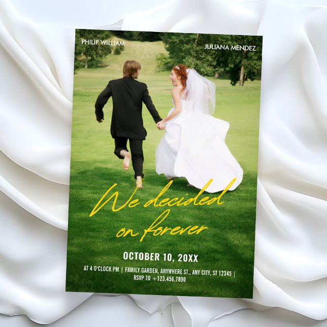 Convite Foto icônica de casamento (Criador carregado)