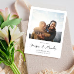 Convite Foto instantânea 2 Salve a data - White V2<br><div class="desc">Obtenha entusiasmo para o seu belo casamento enviando a sua Foto Instantânea & Chic 2 moderna Salve a Data - Cartões salve a data Brancos com a sua fotografia e caligrafia moderna.</div>