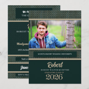Convite Foto Invi de classe personalizada de gradação de