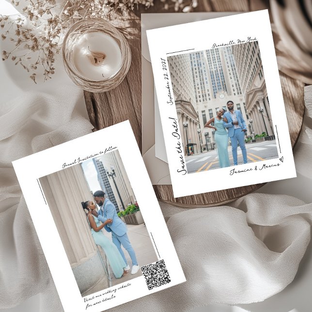 Convite Foto Manuscrita Save the Date (Criador carregado)