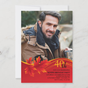 Convite Foto Maple Leaf