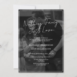 Convite Foto Mínima BW Sem Rico Apenas Script De Amor