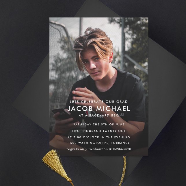 Convite Foto mínima da festa de formatura (Criador carregado)