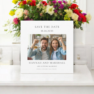 Convite Foto mínima simples salvar data